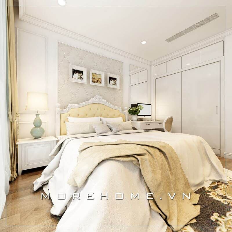 Thiết kế giường ngủ Master đẹp tại phòng ngủ chung cư cao cấp